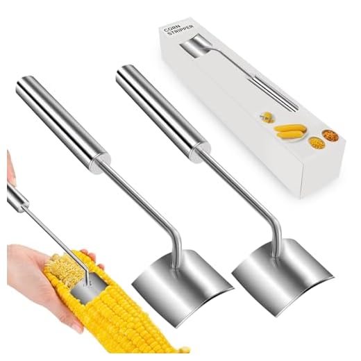 Stainless Steel Corn Peeler & Stripper - Long Handle, 2 Pcs - Home & Outdoor Dining
