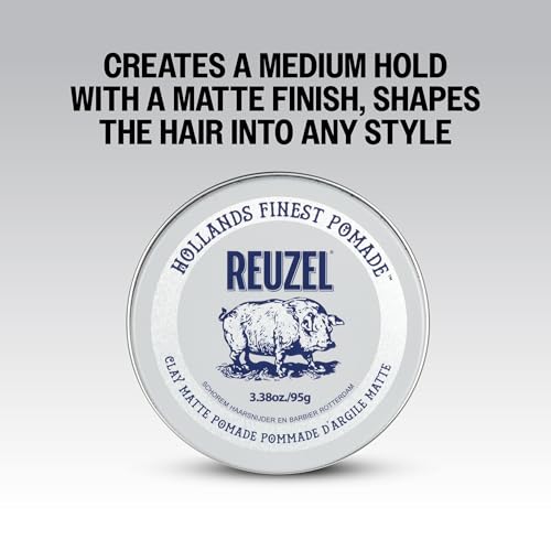 Pommade argile mate Reuzel 95g fixation moyenne effet naturel - 5