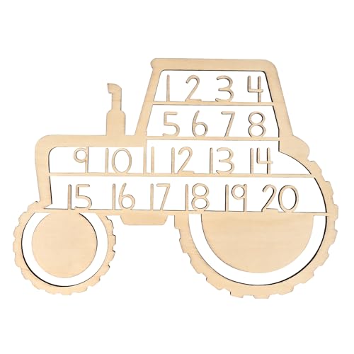 Image of Farm Nursery Wall Decor Neutral Tractor Number Wall Art,3D Cut Number Sign,Boho Decor for Nursery Bedroom, Playroom