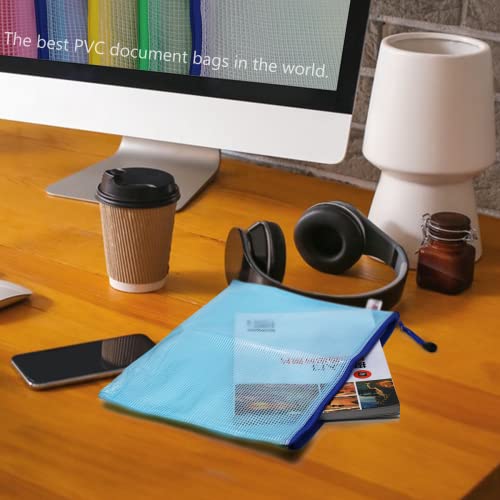 15Pcs Borse di File Plastic Wallets, A4+A5+A6