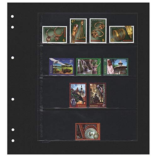 Schaubek Blanko Like SBL11S-10 album de philatélie noir avec 4 poches pour timbres