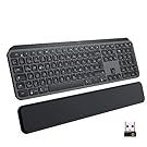 Logitech MX Keys Plus kabellose beleuchtete Tastatur mit Handballenauflage, Taktile Tastatur, Hintergrundbeleuchtung, Bluetooth, USB-C, Apple MacOS, Microsoft Windows, Linux, Deutsches Layout, Grafit