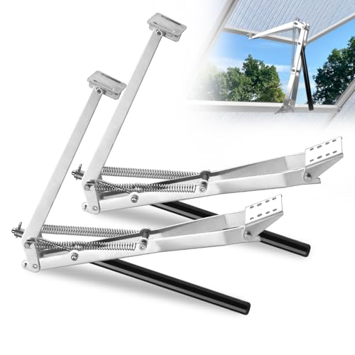 Inoamity Automatischer Fensteröffner mit doppelter Feder für Gewächshäuser – thermoreguliertes Belüftungssystem 15-30 °C, Hubkapazität 15 kg, Öffnung 45 cm (2 Stück) Inoamity Automatischer Fensteröffner mit doppelter Feder für Gewächshäuser – thermoreguliertes Belüftungssystem 15-30 °C, Hubkapazität 15 kg, Öffnung 45 cm (2 Stück)