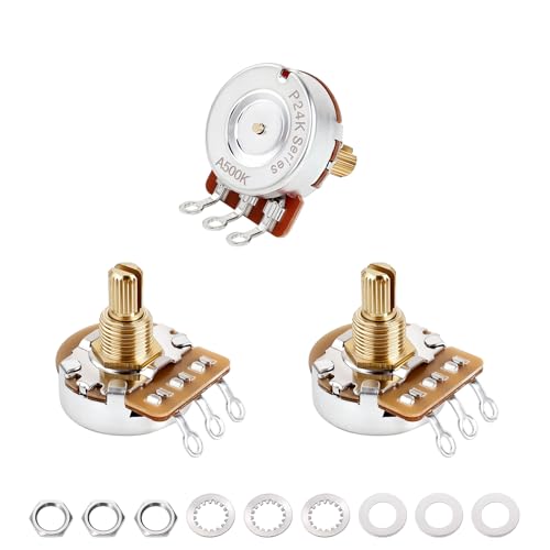 Banworks Brass A500K+B500K �C���y���A�� 3/8�C���` �X���b�h �t���T�C�Y�|�b�g 24�X�v���C���X�v���b�g�V���[�g�V���t�g(15.5mm) 1A2B �I�[�f�B�I&���j�A�e�[�p�[�|�e���V�����[�^�[ �M�u�\�����X�|�[��LP/SG�t�F