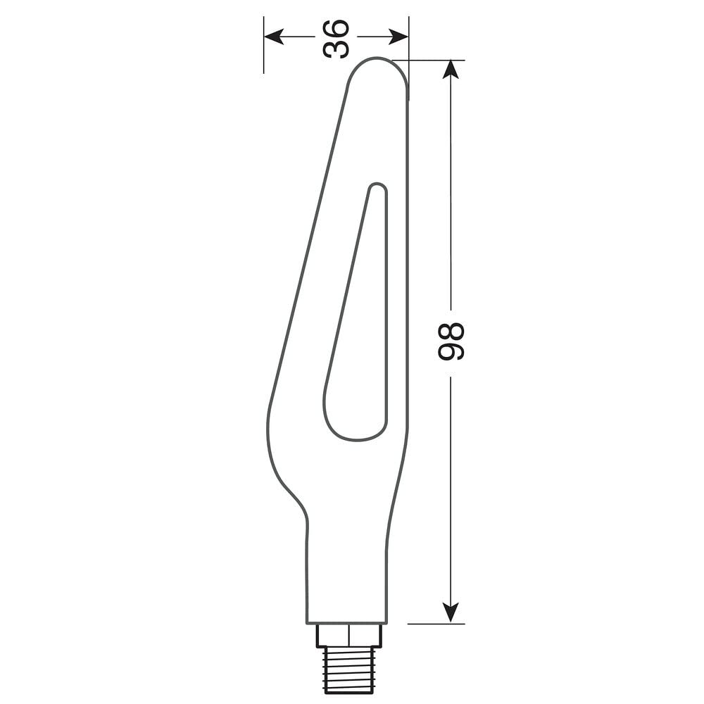 Compatible con moto B intermitentes LED de par para moto, indicadores de dirección, 12 V, seg, universal, 86 x 36 cm, color negro homologado
