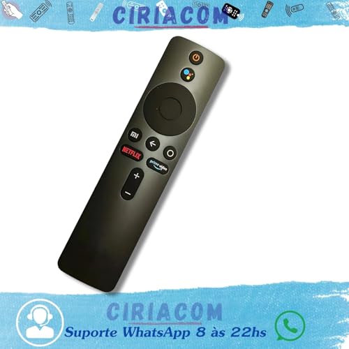 Controle Remoto com Comando de Voz Compatível com MiBox, Mi Stick TV, XMRM-00A, XMRM-00AB1, MiBox, 4