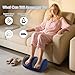 CCHYF Shiatsu Foot Massager with Heat, Foot and Calf Massager for Circulation and Pain Relief, Plantar Fasciitis, Massage Feet/Arm/Calf/Ankle with Kneading Rolling, Gifts for Women & Men, Blue