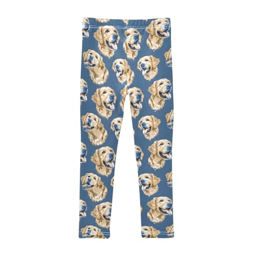 Labrador Golden Retriever Dog Girls Leggings Kids Yoga Pants Athletic Tights Pants 4-10 Years2