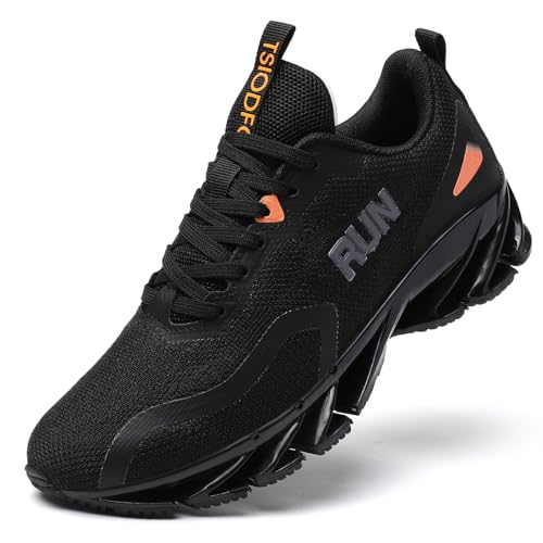 Image of Ezkrwxn Sneakers for Men Athletic Running Tennis Walking Shoes Breathable Comfort Gym Workout Trail Shoe Black Size 9