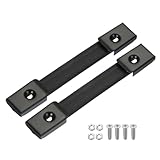 PATIKIL Griffriemen-Ersatz 6,3 Zoll, 2 Stück Gummiverstärker-Lautsprecherkabinettgriff mit Metall-Endkappen und Hardware-Zubehör, Schwarz