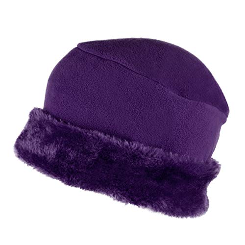 3 Pieces Set Matching Hat, Gloves And Scarf For Woman. Solid Colors - Purple #TOP3