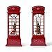 DANVON 11” Christmas Telephone Booth Snow Globe Lantern Lighted Box Night Light Battery Or USB Operated Led Lighted Water Glittering Music Playing for Home Decoration