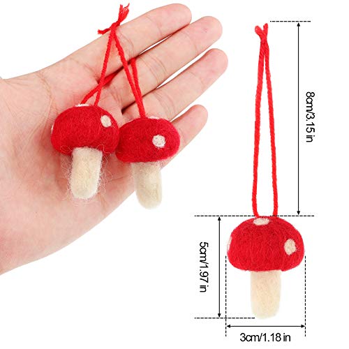 Felt Mushroom Christmas Mushroom Decorations Xmas Hanging Ornament Christmas Tree Ornament Decorations For Christmas Wedding Holiday Daily Life (12 Pieces) #TOP1
