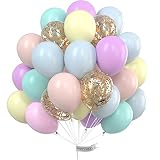 QUÉ DEBE LLENAR: Estos globos de colores pastel se pueden llenar con aire y helio. Estos globos de helio de larga duración llenos de AIR se mantendrán llenos hasta 72 horas, mientras que con HELIUM permanecerán llenos durante 3-6 horas. Estos globos para fiesta son duraderos y un 20% más gruesos que los globos de látex promedio. Tus artículos de fiesta ideales para decoraciones de fiesta en colores pastel, decoraciones de cumpleaños para niñas, decoraciones para baby shower