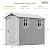Patiowell 4x8 FT Resin Outdoor Storage Shed with Floor & 2 Windows, Large Plastic Garden Shed with Lockable Door for Backyard, Patio, and Lawn, Gray (Fit-it Shed)
