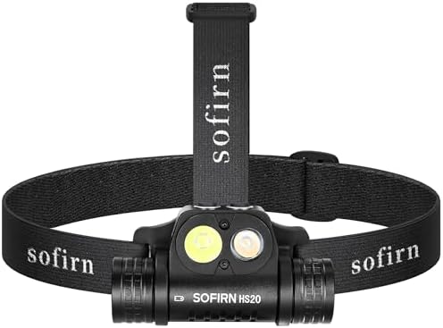 Sofirn HS20 Stirnlampe LED Wiederaufladbar 2700 Lumen, IPX8,Kopflampe Type-C mit Dual LEDs und Schalten Taschenlampe mit Ladung 5 Helligkeitsmodus Thrower & Flood Funktion für Camp