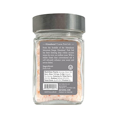 Natierra Himalania Himalayan Coarse Pink Salt In Glass Jar | Unrefined & Non-Gmo | 9 Ounce #TOP1