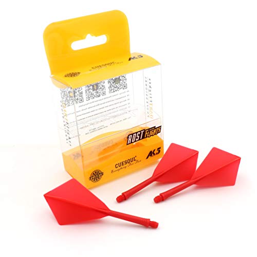 Cuesoul Rost Integrated Dart Shaft And Flights Medium,Red Diamond Shape,Set Of 3 #TOP1