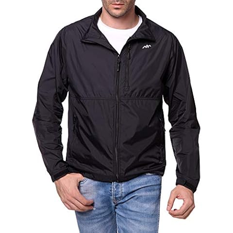 TRAILSIDE Mens Windbreaker Jacket Lightweight Packable Coat Cover