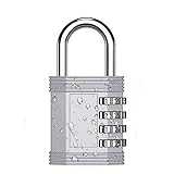 ZHEGE Locker Lock, 4 Digit Combination Lock for Locker, Re-settable Combo Lock for Gym, School and E