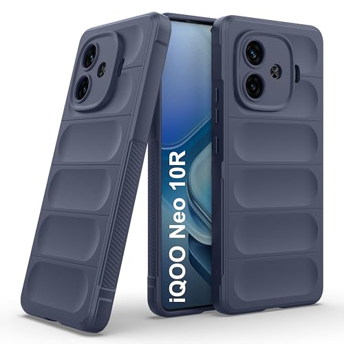 Image of amazon basics Back Case Cover for iQOO Neo 10R | Compatible for iQOO Neo 10R Back Cover | Liquid Silicon Magic Case with Camera Protection | Sapphire