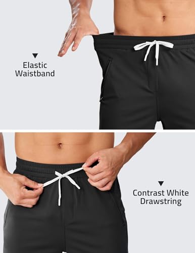 PINSPARK Men's Joggers with Zipper Pockets Stretch Lightweight Athletic Track Pants Gym Quick Dry Workout Pants for Men4