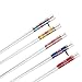 SALFEE 5pair Jingdezhen Colored Ceramic Chopsticks with Anti Slip and High Temperature Resistance