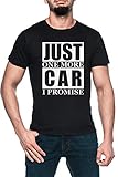 Corte normal Just One More Car I Promise Hombre Negro Camiseta Manga Corta Men\'s Black T-Shirt XS
