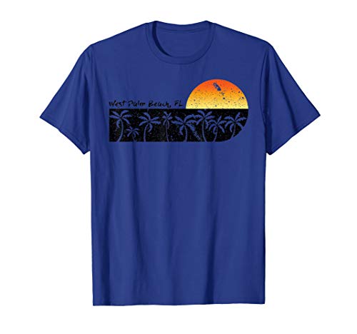 Retro West Palm Beach Florida Beach Sunset T-shirt