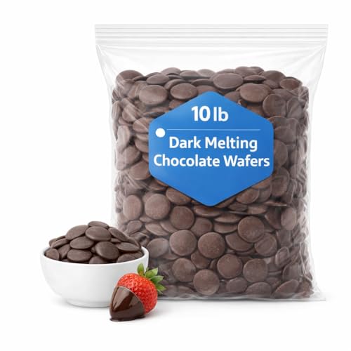 Dark Melting Chocolate Wafers, 10 lb Bulk Baking Chocolate for Dipping image 3