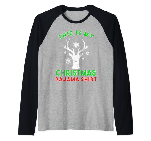 This Is My Christmas Pijama Camisa Familia Grupo Navidad Camiseta Manga Raglan