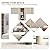 WRSION 4PCS 14"x12" Full Length Wall Mirror Tiles,Wall Mirrors Decorative Shatterproof Self Adhesive Glass Mirror Tiles for Bedroom,Dorm, Gym