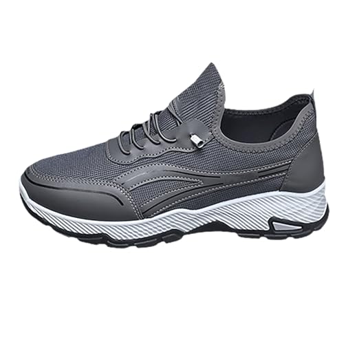 Zapatos de senderismo ortopédicos para hombre, zapatos elevados de malla, fondo grueso, zapatos deportivos transpirables, ligeros, con cordones, para el tiempo libre, para el gimnasio y el día a día