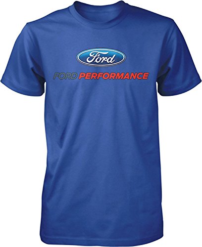 Ford Performance T-Shirt Mustang GT ST Racing (Front Print), Royal Blue, XL