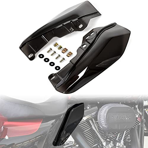 Mid-Frame Air Heat Deflectors For Harley Touring And Trike 09-21, Veisutor Black Mid Frame Air Deflectors For Harley Touring/Trick Electra/Street/Tri/Road Glide King Cvo Accessories 2009-2021(2Pcs) #TOP20