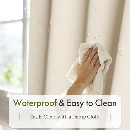 Image of Bathway Shower Curtain Liner, Beige Shower Curtain Liner 72x72 PEVA Waterproof Shower Curtain Liner Plastic with 3 Magnets and 12 Rustproof Metal Grommets, Lightweight Shower Liner for Bathroom