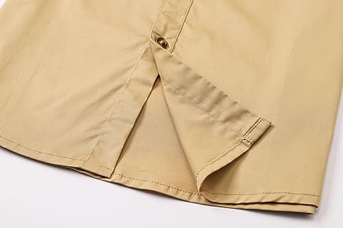 Image of SANGTREE Summer Button Down Shirts Cottn Tops for Men Women Boy Girl