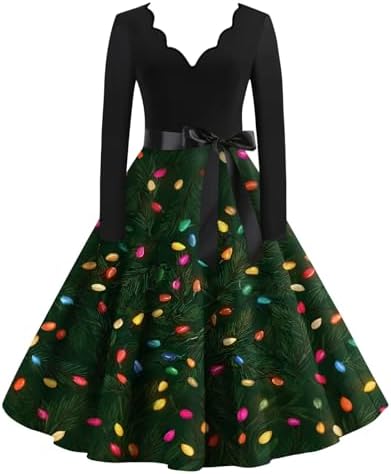 Robe Noel Femme, Vintage Christmas Anniversaire Vêtements, Nouvel...