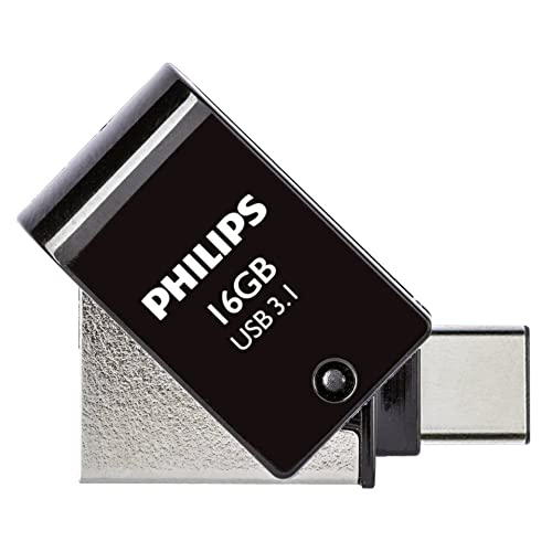 Philips 2-in-1 OTG Édition Ultra Speed clé USB-C/USB 3.1 Double Lecteur Flash USB 16 Go pour PC,Ordinateur Portable, (Android) Smartphone, Tablette, Ultra...