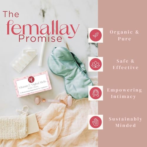 Image of Femallay Wild Cherry Scented Vaginal Moisturizing Suppository 100% Natural Ingredients for Vaginal Dryness and Odor, Intimate Comfort 14 Suppository Melts +1 Applicator for Effortless Hydration 2-Pack