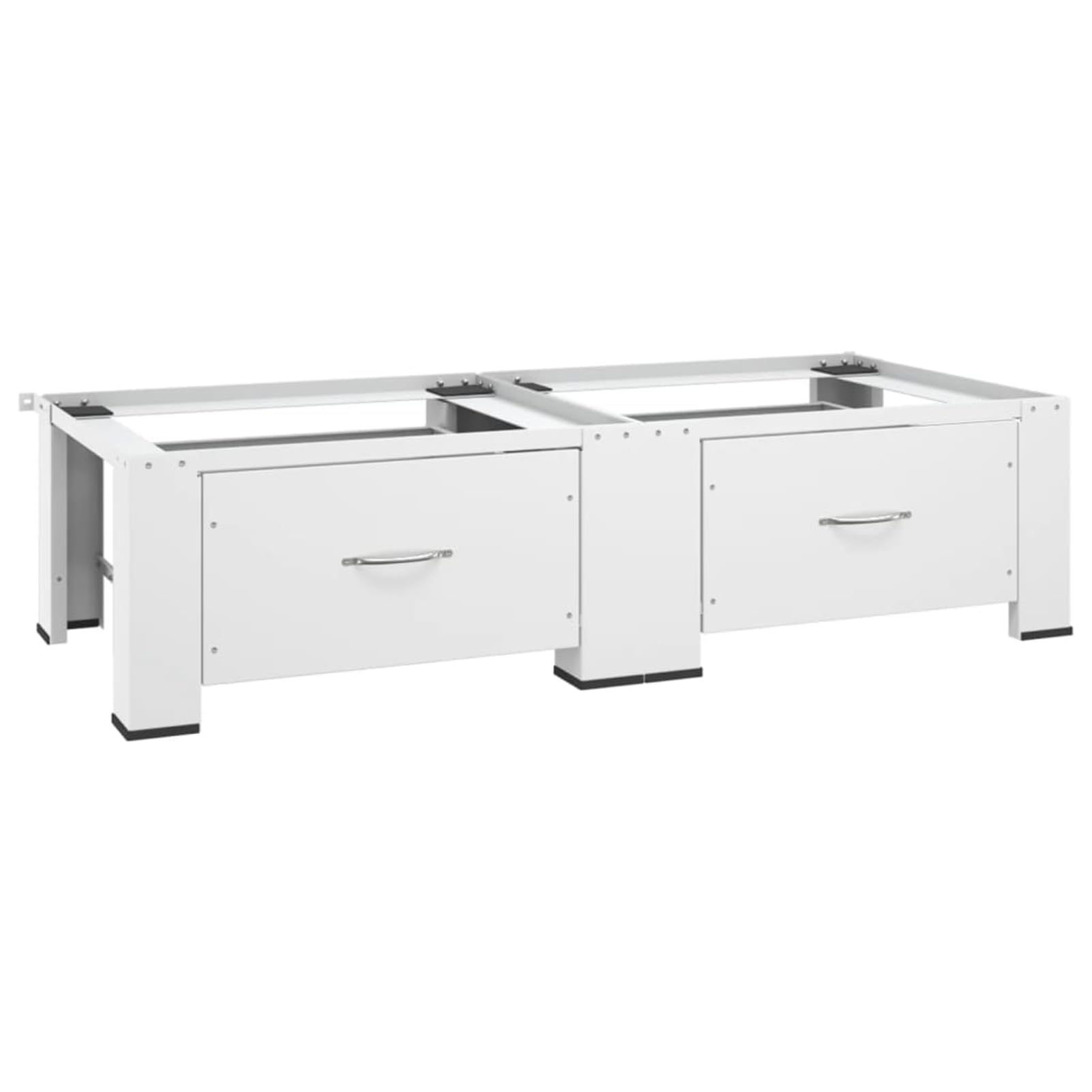 Tidyard Pedestal Doble para Lavadora y Secadora - Capacidad 200 kg, Blanco, Acero Modelo YFXLRZJ-51195ES