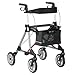 Produktbild Russka Rollator Elan Plus - mit extra weichen Komfort Rädern anthrazit/dunkelrot