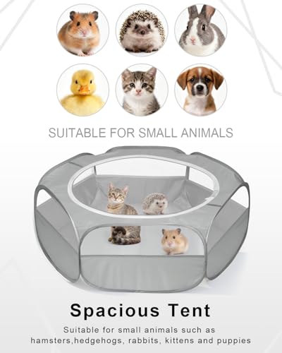 MAIKEHIGH Laufstall für Kleintiere, Pop-up-Hamsterlaufstall mit Abdeckung, faltbares offenes Käfigzelt, Übungszaun für Meerschweinchen, Kaninchen, Chinchillas, Igel