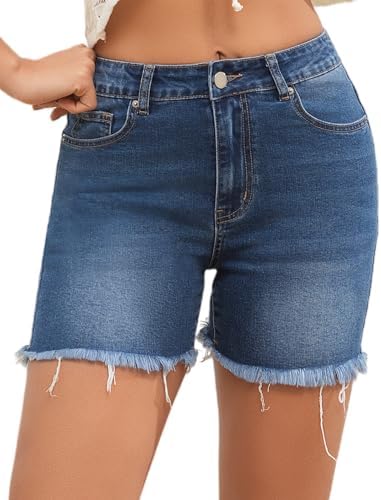 Jean Shorts for Women High Waisted Denim Shorts Stretchy Ripped T...