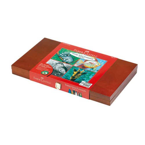 Faber-Castell Young Artist Essentials Gift Set - 64-Piece Premium Quality Art Set for Kids by Faber-Castell - Used condition - US$19.42