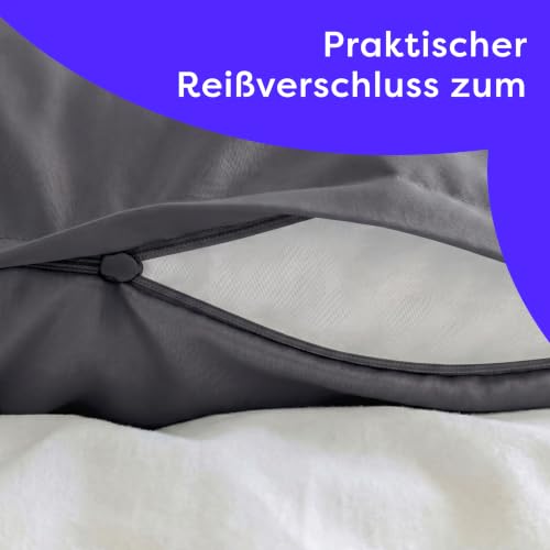 Wolkenfeld Mikrofaser Bettwäsche 155x200 cm – Kuschelig Weich, Bügelfrei & Doppelt Gebürstet – Oeko-TEX Bettwäsche-Sets… – Ansicht 5