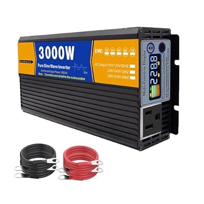 3000 Watt Pure Sine Wave Inverter 48V DC to 120V AC for RV, Truck, Solar, Home, Off-Grid, Power with Outlet