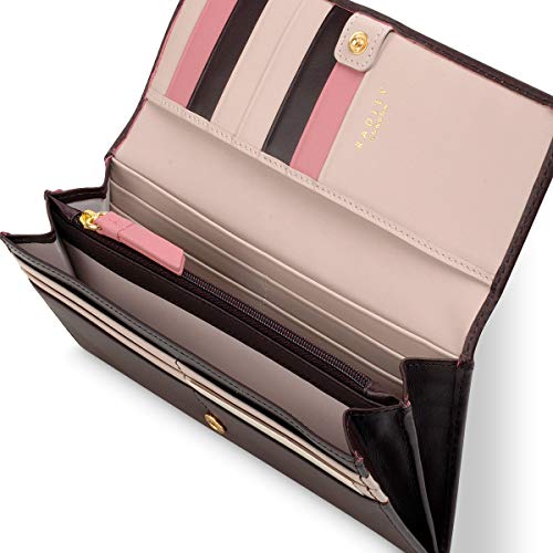 Radley London Womens Shadow Large Flapover Leather Wallet Large Dark Red #TOP1