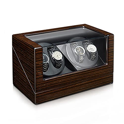 FENOKD Watch Display Box Watch Winder for Men' s and Women' s Automatic Watch with Flexible Pillow Quiet Motor Watches Display Box for 2/4 Watches
