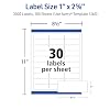Avery Easy Peel Printable Address Labels with Sure Feed, 1 x 2-5/8 Customizable Stickers, White, 3,000 Blank Mailing Labels, Great for Mailing, Shipping, and More (5160)